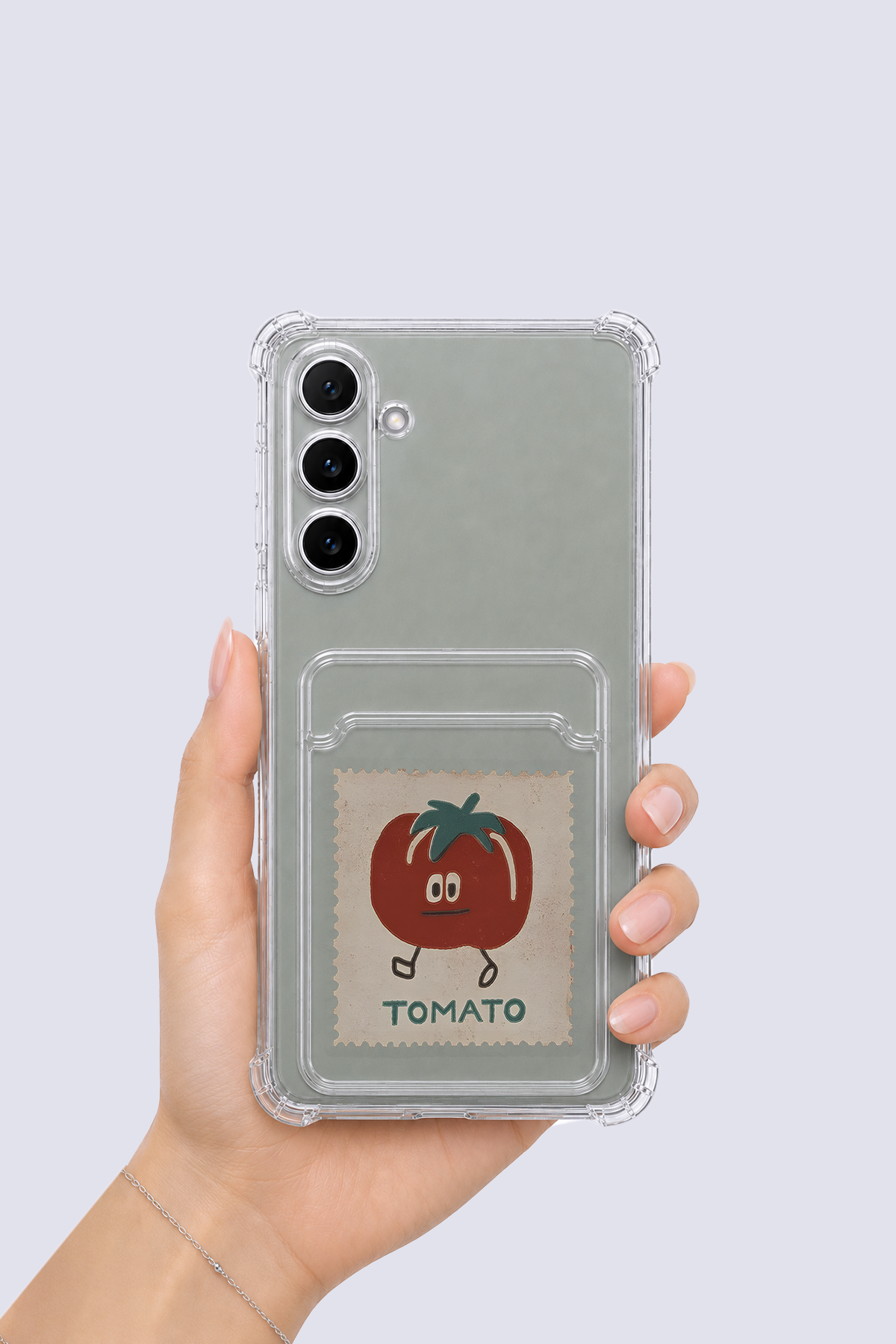 Samsung Galaxy A16 Kartlıklı Tomato Desenli Kılıf