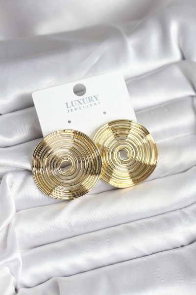 Pirinç Gold Renk Circle Model Kadın Küpe 5886