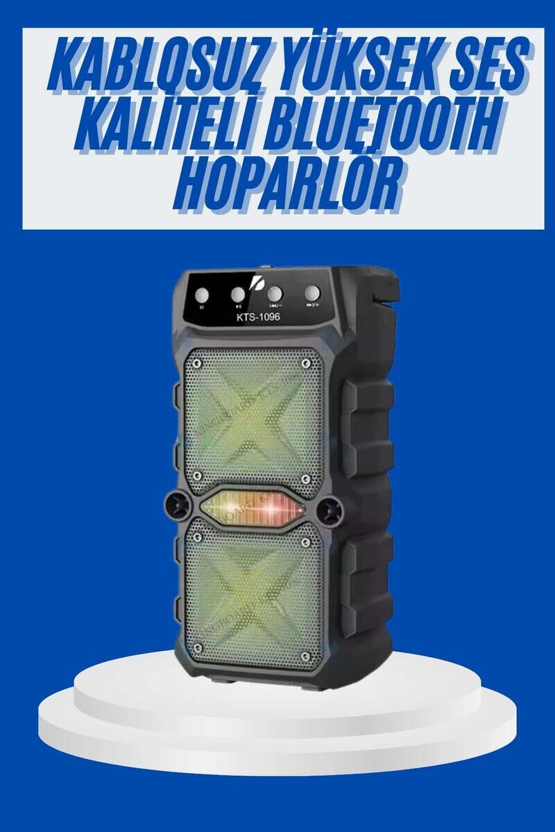 Büyük Boy Bluetooth Hoparlör Çoklu Bağlantı Çift Çıkışlı Taşınabilir Kesintisiz