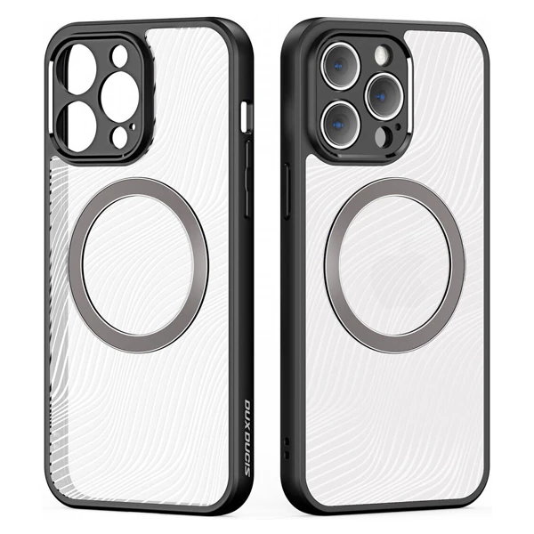 Dux Ducis iPhone 13 Pro Aimo Series MagSafe Premium Buzlu Sert PC-TPU Kılıf-(5775)