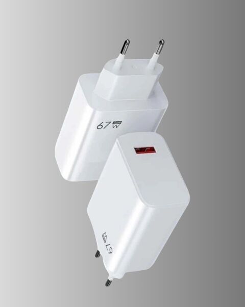 67W Süper Hızlı Şarj Adaptörü ve Kablo Seti – Güvenli Kompakt ve Ergonomik Tasarım