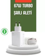 67 Watt Turbo Şarj Cihazı Redmi Note 10 11 12 Uyumlu