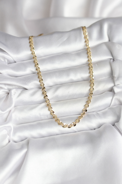 14K Gold Renk Kaplama Zincir Model CM Kadın Kolye 5886