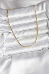 14K Gold Renk Kaplama İnce Zincir Model CM Kadın Kolye 5886