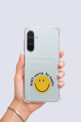 Samsung Galaxy A17 Kartlıklı Gülücük Desenli Kılıf