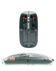 Bluetooth ve 2.4G USB Destekli Pilli Kablosuz Şeffaf Mouse