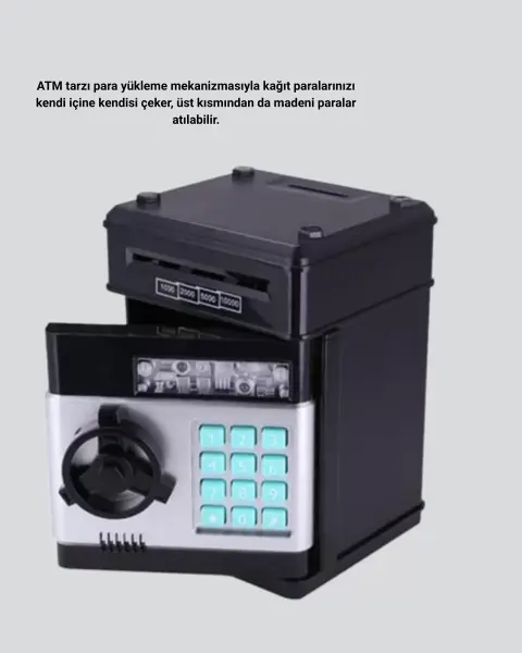 Işıklı Sesli Şifreli ATM Görünümlü Kasa Kumbara