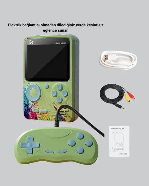 G5 Retro Oyun Konsolu 500 Klasik Oyunlu 3 İnç HD Ekran ve TV Bağlantılı
