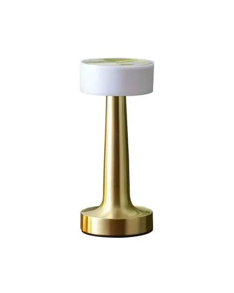 Şarjlı Gold Mantar Masa Lambası Dimmer Ayarlı Kablosuz LED Lamba