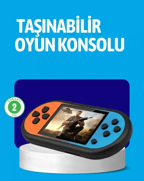 Retro 520 Oyunlu Taşınabilir Konsol HD Ekran USB Şarjlı