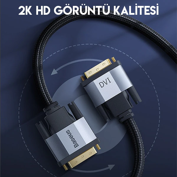 Baseus Enjoyment Series DVI TO DVI HDTV Projector Kablo 3 Metre-(5775)