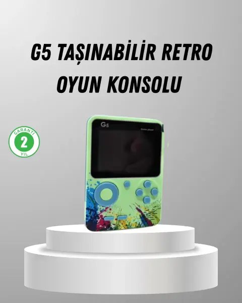 500 Oyunlu G5 Retro Mini Oyun Konsolu 3 İnç Ekran ve TV Desteği