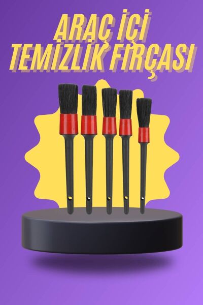 5 Parça Araç İçi Temizlik Fırçası Araç İçi-Dışı Temizleme Fırça Seti