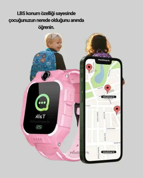 S10 Çocuk Takip Saati Güvenli Alan Uyarısı ve Sesli Mesaj Yeni Nesil