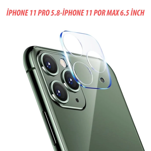 iPhone 11 Pro 11 Pro Max Full Tempered Kamera Koruyucu Kırılmaz Cam-(5775)