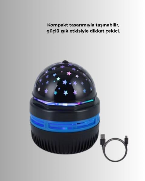 USB Galaxy Projektör Lamba – Romantik Atmosfer Çocuk Odası Parti ve Düğün Işığı