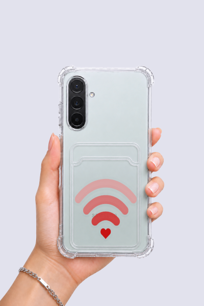 Samsung Galaxy A36 Kartlıklı Aşk Sinyali Desenli Kılıf