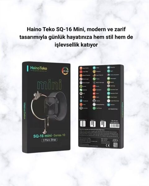 Mini Series 10 Akıllı Saat | 3 Kordon + Bileklik Hediyeli Tüm Telefonlarla Uyumlu