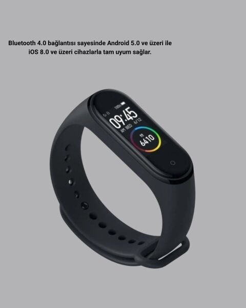 Bluetooth Akıllı Bileklik Spor Modlu Kalp Atış Takipli Uyku Analizli