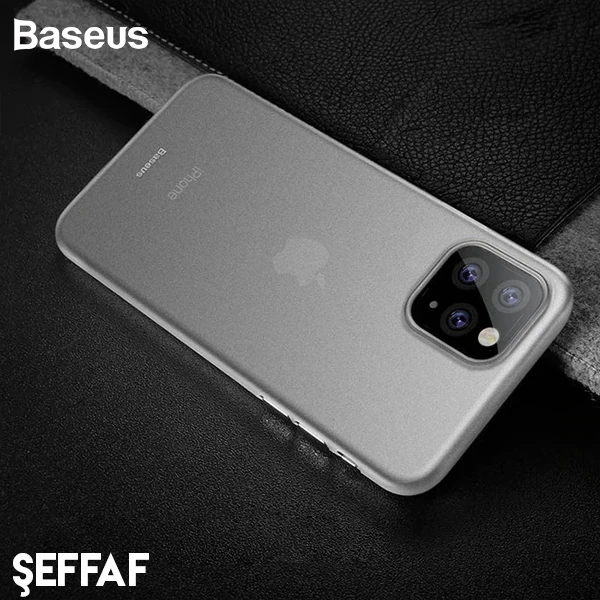 Baseus Wing Case İPhone 11 Pro 5.8  Ultra İnce Lux Mat Şeffaf Kılıf-(5775)