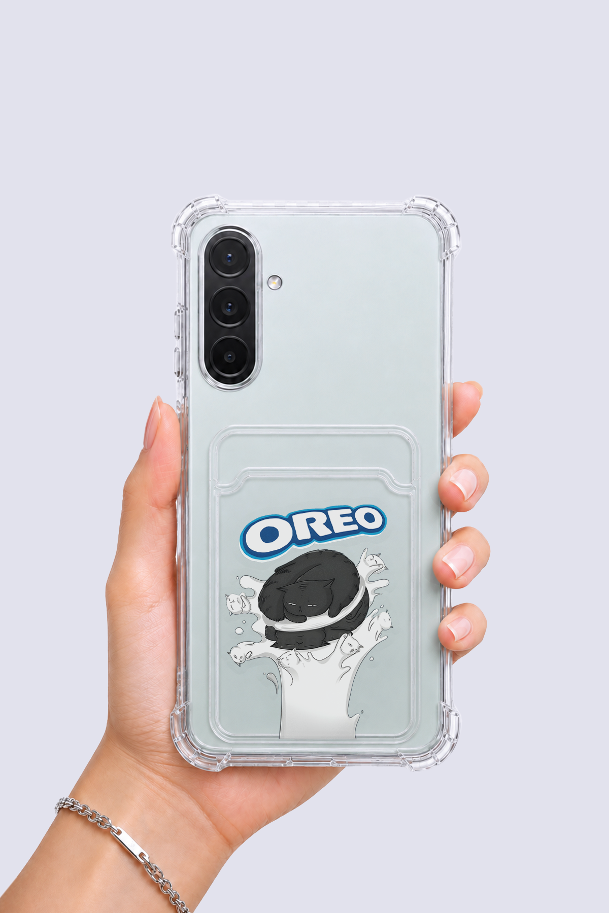 Samsung Galaxy A56 Kartlıklı OREO Desenli Kılıf