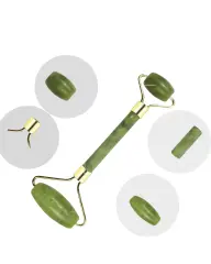 Jade Roller ve Gua Sha Taşı Yüz Bakım Masaj Seti