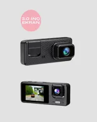 3 Kanallı Araç DVR – Ön + İç + Arka Kamera ile Tam Kapsama Yüksek Güvenlik Yeni Nesil