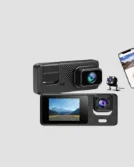 3 Kanallı Araç DVR – Ön + İç + Arka Kamera ile Tam Kapsama Yüksek Güvenlik Yeni Nesil