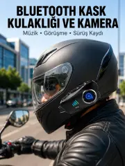 Q28 Kameralı Motosiklet Kask Kulaklık Bluetooth 5.3 Su Geçirmez 1080P HD Yeni Nesil