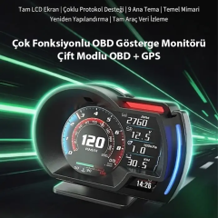 Ally A520 OBD2 + GPS Head Up Display HUD Dijital Hız Göstergesi RPM & Sıcaklık & Basınç Takip Hız Alarmı-(5775)