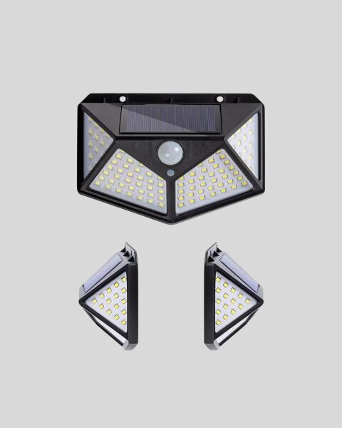 Solar Bahçe Lambası 100 LED Hareket Sensörlü Güneş Enerjili Aydınlatma