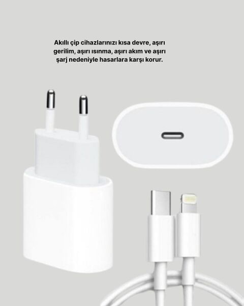 iOS Uyumlu 20W USB-C Hızlı Şarj Cihazı Telefon ve Tablet İçin