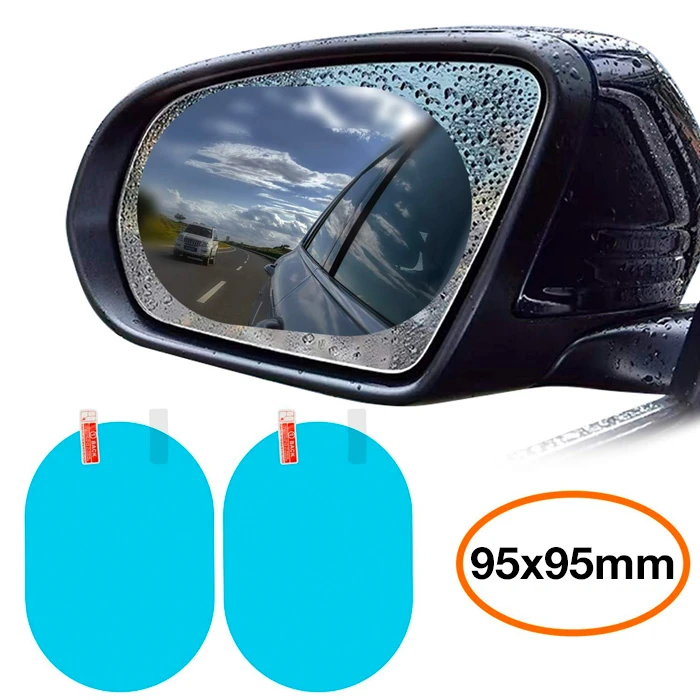 Baseus 95x95mm Araç Oto Yan Dikiz Ayna Yağmur Su Kaydırıcı Sis Önleyici Film 2 Adet Set-(5775)