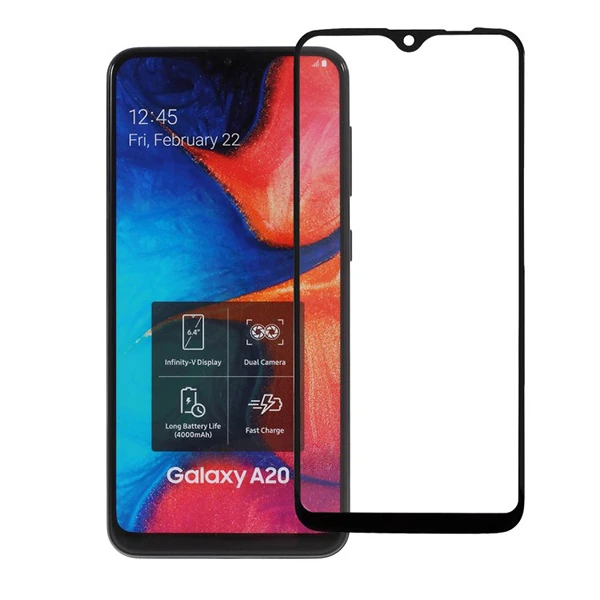 Samsung Galaxy A20e 3D Full Kaplama Kırılmaz Cam Ekran Koruyucu-(5775)