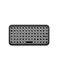 Siyah Kablosuz Mini RGB Işıklı Klavye Bluetooth 5.2 İnce Tasarım