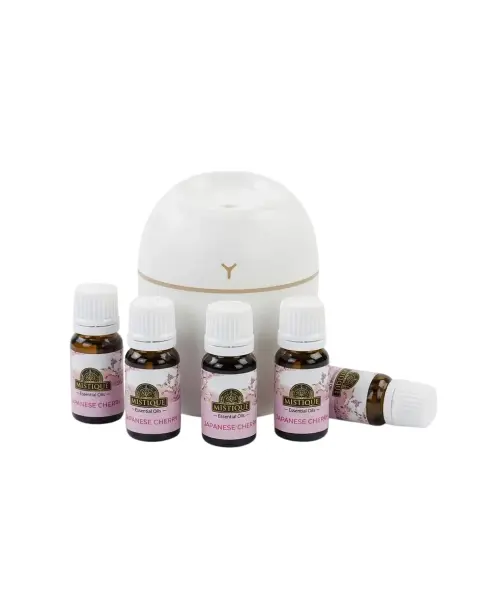 Mini Nemlendirici 5 Esans Hediyeli LED Işıklı Taşınabilir Aromaterapi Buhar Makinesi
