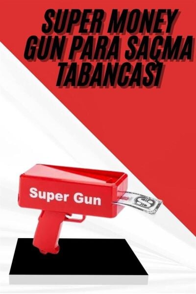 Para Dolar Atma Makinası Super Money Gun Para Saçma Fırlatma Tabancası