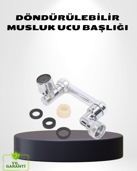 1080° Dönebilen Musluk Ucu – Su Tasarruflu Esnek ve 360° Çift Eksenli Başlık (Kopya)