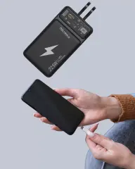 Powerbank Hızlı Şarj 10000 mAh Dahili Kablo Yeni Nesil