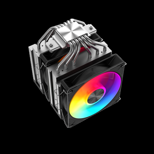 SAMA A60L Black 2x120mm ARGB Fan Kule Tipi Hava Soğutma 6 adet Gelişmiş Nikel Kaplı Bakır Isı Borusu CPU Fan (AMD ve INTEL Tüm işlemciler ile uyumlu)(1923)