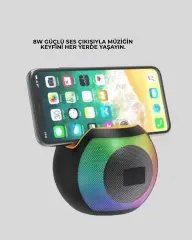 RGB Işıklı Taşınabilir Kablosuz Bluetooth Hoparlör Yeni Nesil