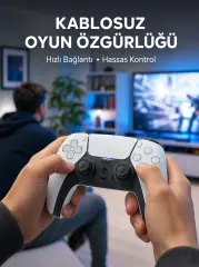 PS5 Uyumlu Kablosuz Oyun Kolu Sessiz Tuşlar ve Güçlü Performans Yeni Nesil