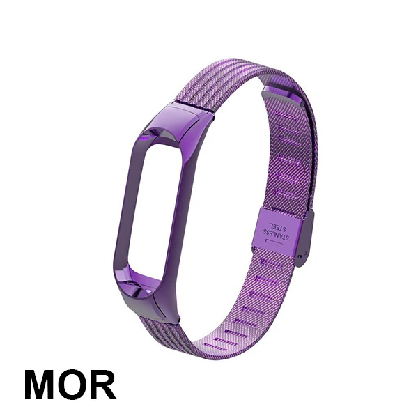 Lüx Xiaomi Mi Band 3 Akıllı Saat Çelik Toka Kayış Kordon-(5775)
