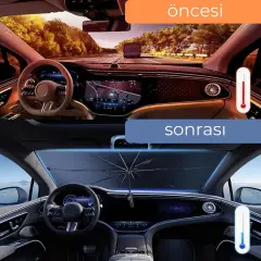 Renault Symbol Dacia Sandero Opel Corsa Ford Ka Peugeot 208 Uyumlu Oto Şemsiye Yeni Nesil