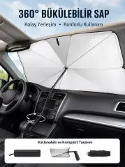 Pratik Ön Cam Güneşliği – Geniş Kapsama Alanı Kolay Saklama Yeni Nesil