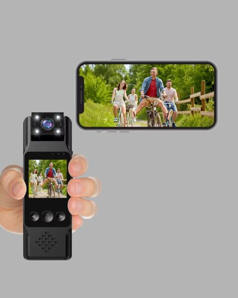 Mini Güvenlik Kamerası 1080P 3MP Fotoğraf 180° Ayarlanabilir Lens USB Şarjlı