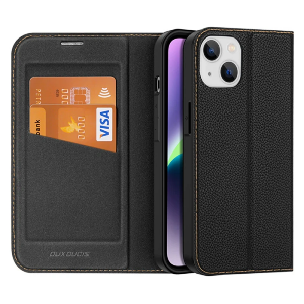 Dux Ducis iPhone 14 Plus 6.7 Kılıf Skin X PU Deri Manyetik Kapaklı Kılıf Magnetic Folio Case-(5775)