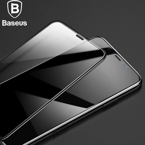 Baseus İPhone 11 Pro 3D Full Kaplama Kırılmaz Cam Koruyucu Tempered Glass Screen Protector-(5775)