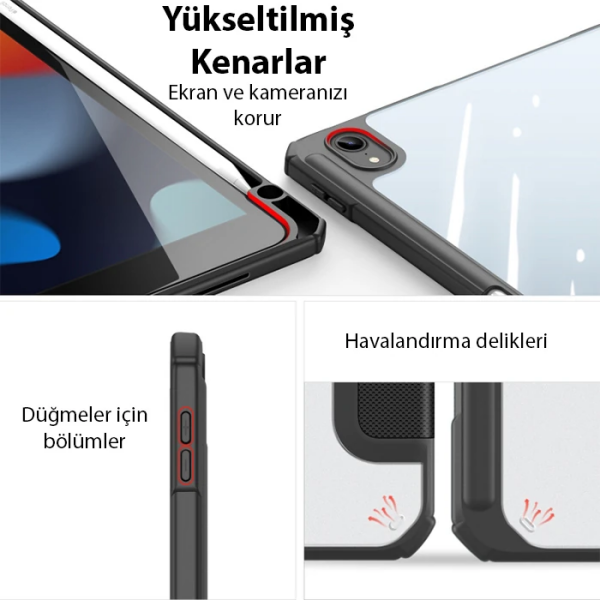 Dux Ducis iPad 10.2 2022 Kılıf Toby Series Kalem Yerli Manyetik Kapaklı Kılıf-(5775)