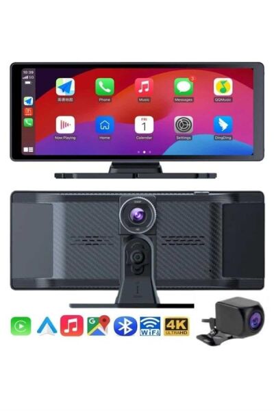 4K Ultra Araç İçi Ön ve Arka Kameralı Ekran HD 2 Kameralı Torpido Üstü Araç Multimedya